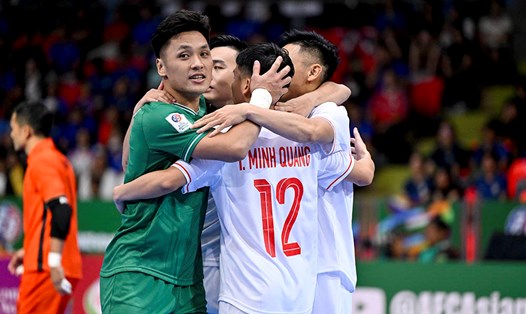 Tuyển futsal Việt Nam giành vé vào tứ kết giải châu Á 2024. Ảnh: AFC