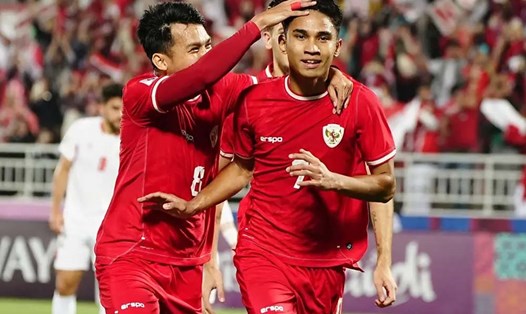 U23 Indonesia giành chiến thắng đậm 4-1 trước U23 Jordan. Ảnh: PSSI