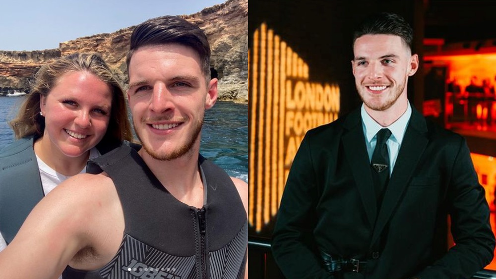 Declan Rice và bạn gái thời thơ ấu Lauren Fryer. Ảnh: Instagram nhân vật.