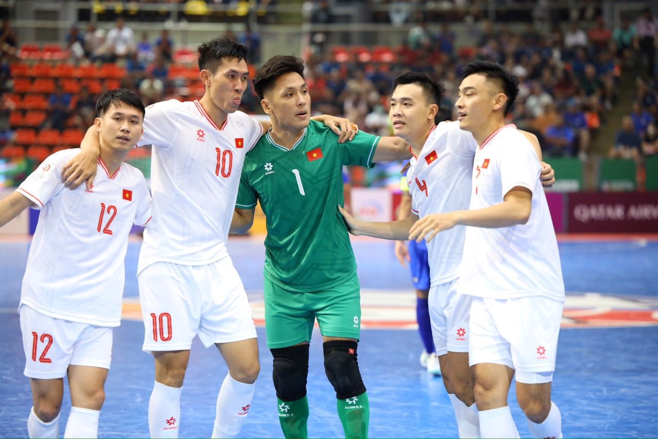 Tuyển futsal Việt Nam hướng đến việc lần thứ 3 liên tiếp dự FIFA futsal World Cup. Ảnh: VFF
