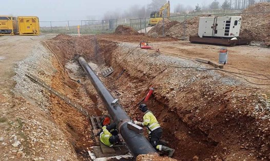 Sửa chữa đường ống dẫn khí Balticconnector. Ảnh: Elering
