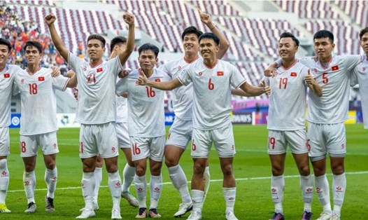 U23 Việt Nam giành vé vào tứ kết giải U23 châu Á 2024 sớm 1 lượt trận. Ảnh: AFC