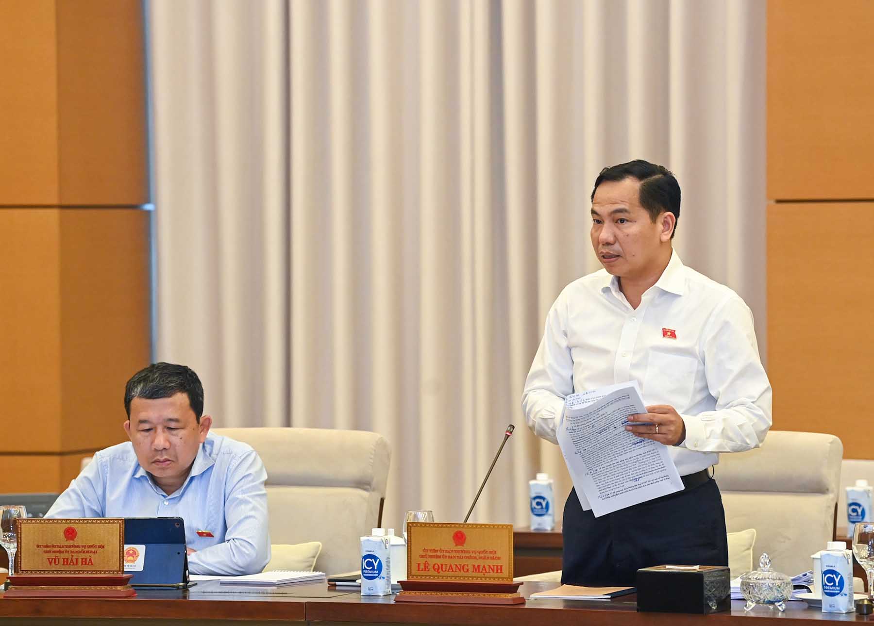 Chủ nhiệm Ủy ban Tài chính - Ngân sách Lê Quang Mạnh. Ảnh: Phạm Đông