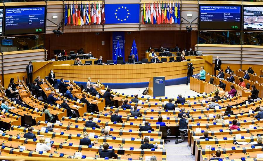 Một phiên họp của Nghị viện châu Âu. Ảnh: Xinhua