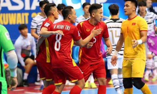 Tuyển futsal Việt Nam đứng trước cơ hội có lần thứ 3 giành vé dự World Cup Futsal. Ảnh: VFF