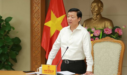 Phó Thủ tướng Chính phủ Trần Hồng Hà chủ trì cuộc làm việc. Ảnh: VGP