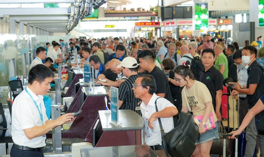 Sân bay Nội Bài đón lượng lớn khách trong thời gian qua. Ảnh: Sân bay Nội Bài