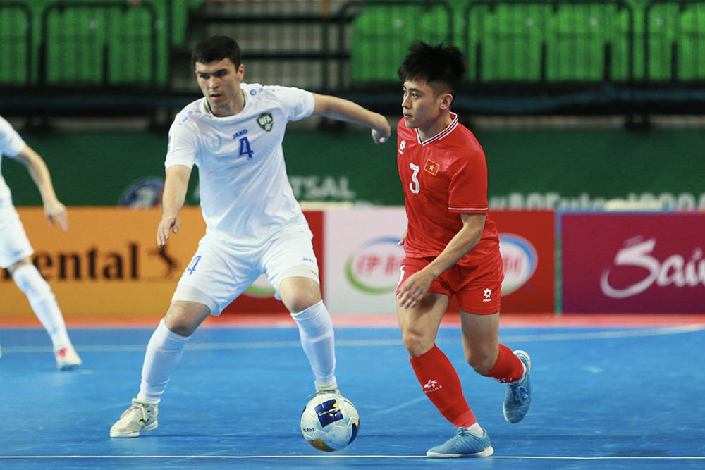 Tuyển futsal Việt Nam nhận thất bại đáng tiếc trước Uzbekistan. Ảnh: An An