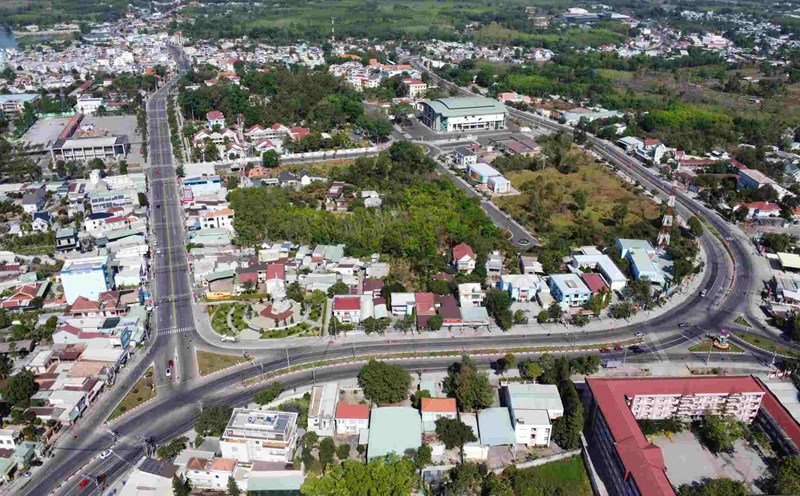 Khu trung tâm thành phố Bến Cát, tỉnh Bình Dương. Ảnh: Đình Trọng