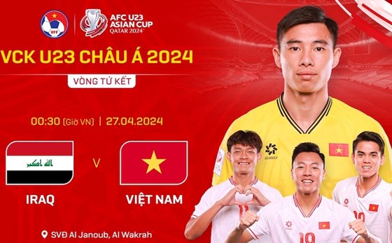 Lịch thi đấu U23 Việt Nam và U23 Iraq, tứ kết U23 châu Á 2024