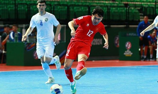 Futsal Việt Nam chạm trán futsal Kyrgyzstan ở trận play-off tranh vé dự futsal World Cup 2024. Ảnh: Thanh Vũ