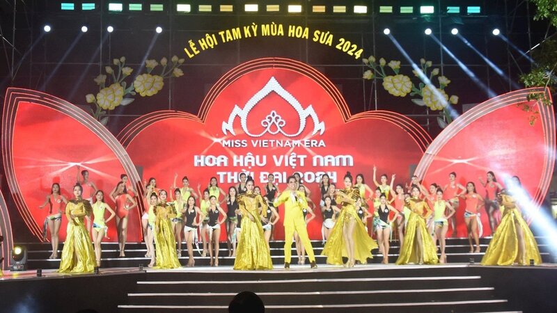 Đêm bán kết cuộc thi Hoa hậu Việt Nam Thời đại 2024 diễn ra vào tối 5.4.2024 tại Thành phố Tam Kỳ, Quảng Nam. Ảnh: PV