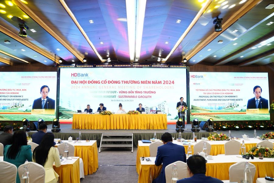 Toàn cảnh Đại hội đồng cổ đông thường niên HDBank 2024. Ảnh: HDBank 