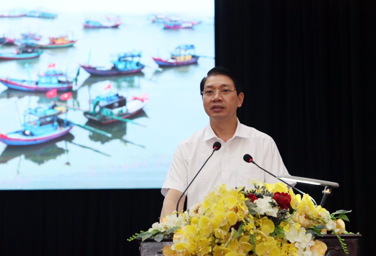 Ông Lê Đức Giang - Phó Chủ tịch UBND tỉnh Thanh Hóa phát biểu tại Chương trình. Ảnh: Đ.T