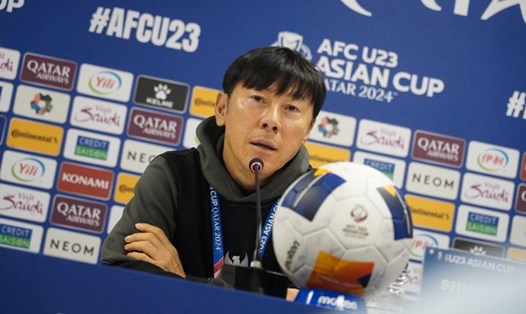 HLV Shin Tae-yong giúp U23 Indonesia đánh bại U23 Hàn Quốc. Ảnh: PSSI.