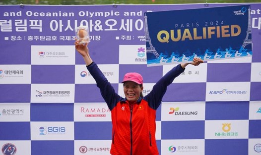 Vận động viên Phạm Thị Huệ giành vé dự Olympic 2024. Ảnh: NVCC