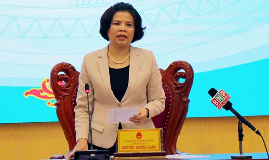 Chủ tịch UBND tỉnh Bắc Ninh Nguyễn Hương Giang. Ảnh: Thái Hùng/TTXVN
