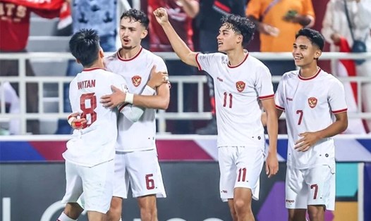 U23 Indonesia đối đầu U23 Uzbekistan tại tứ kết U23 châu Á 2024. Ảnh: PSSI