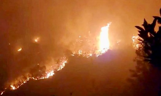 Cháy rừng ở Hà Giang, hai cán bộ kiểm lâm tử vong và thiệt hại khoảng 10 ha rừng. Ảnh: NDCC.