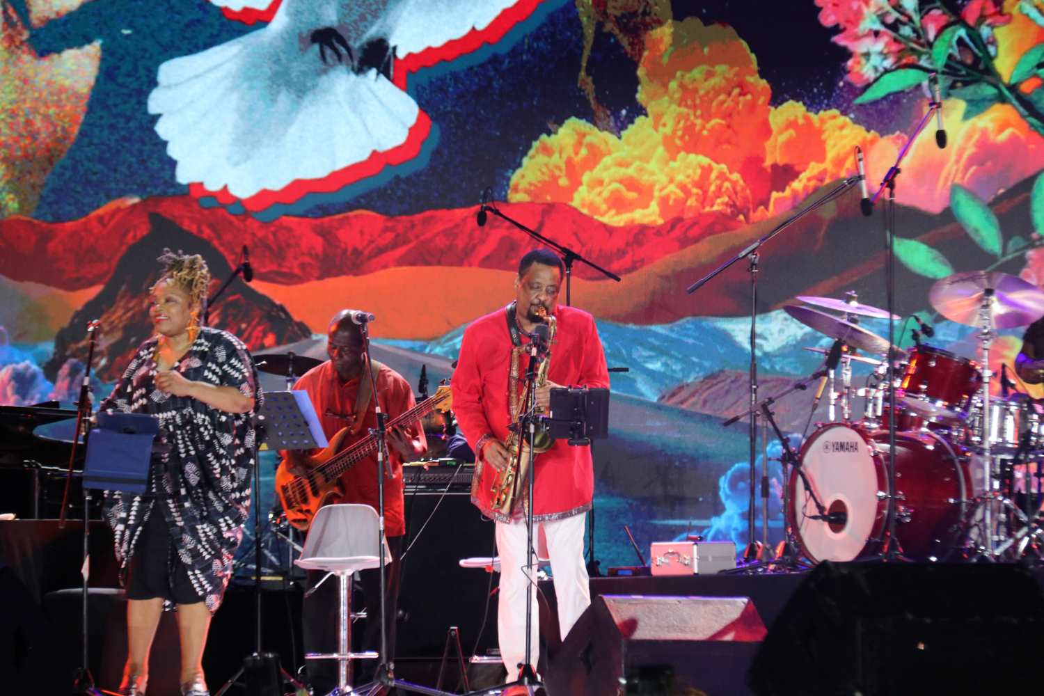 Tượng đài jazz thế giới nghệ sĩ Chico Freeman biểu diễn tại đêm khai mạc liên hoan nhạc Jazz quốc tế Nha Trang. Ảnh: Phương Linh