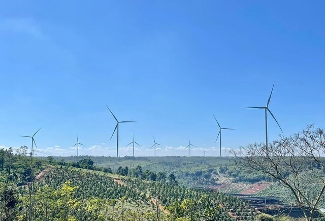 Một dự án điện gió trên địa bàn tỉnh Đắk Nông. Ảnh: Phan Tuấn
