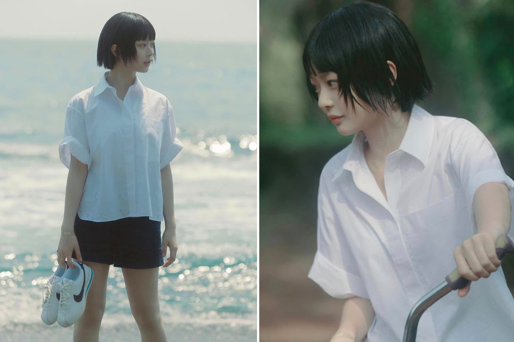 Hanni trong mái tóc bob lạ mắt. Ảnh: ADOR