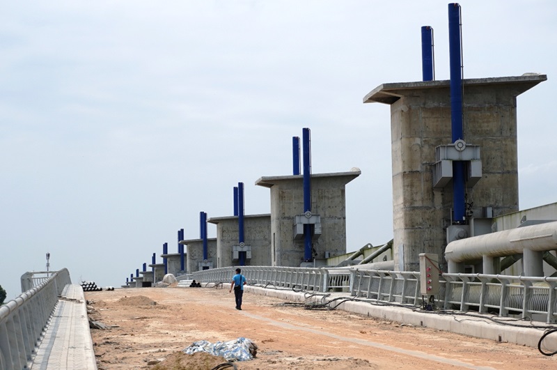 Dự án đập dâng hạ lưu sông Trà Khúc ở Quảng Ngãi dự kiến hoàn thành 2021, nhưng được điều chỉnh thời gian hoàn thành sang năm 2025. Ảnh: Viên Nguyễn