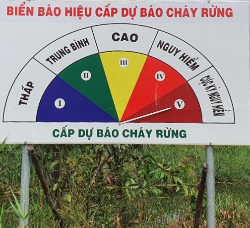 Theo cập nhật của Kiểm lâm Cà Mau, toàn bộ diện tích có rừng tại U Minh Hạ đều báo động cháy cấp cao nhất. Ảnh: Nhật Hồ