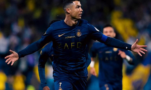 Ronaldo ghi hattrick trong chiến thắng 8-0 của Al-Nassr. Ảnh: Al-Nassr