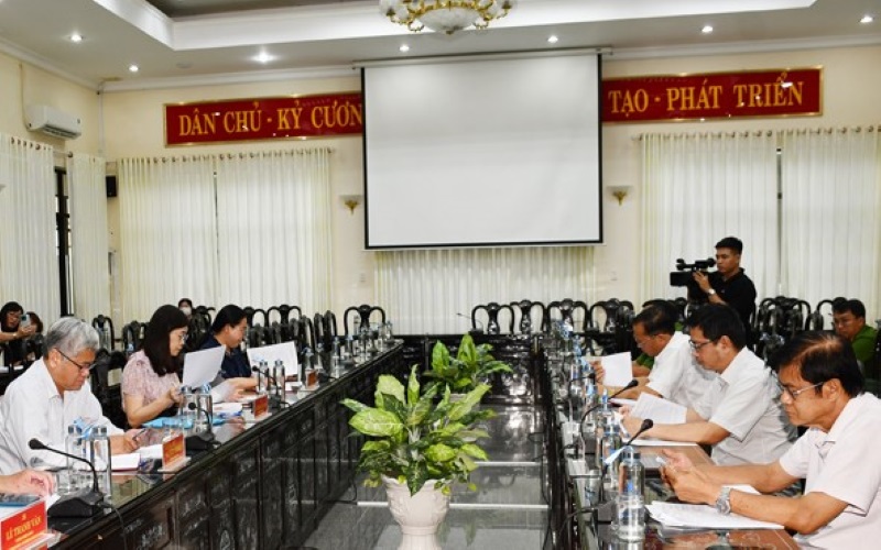 Ban Chỉ đạo phòng, chống tham nhũng, tiêu cực tỉnh Bến Tre họp phiên thứ 8. Ảnh: Ban Nội chính Trung ương