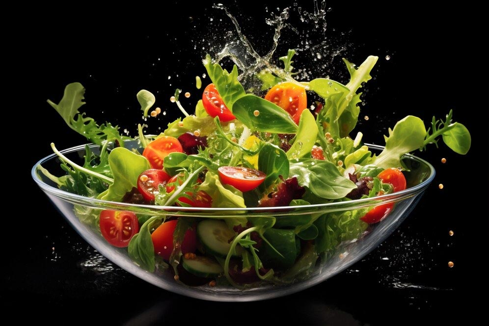 Nguyên nhân gây đầy hơi sau khi ăn salad. Ảnh Ai - Thiện Nhân