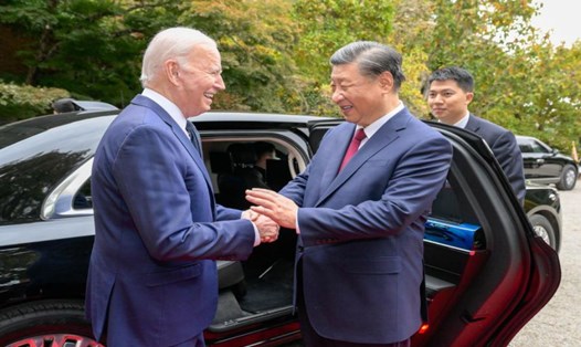 Tổng thống Mỹ Joe Biden và Chủ tịch Trung Quốc Tập Cận Bình tại Hội nghị thượng đỉnh ở Woodside, California, Mỹ tháng 11.2023. Ảnh: Xinhua