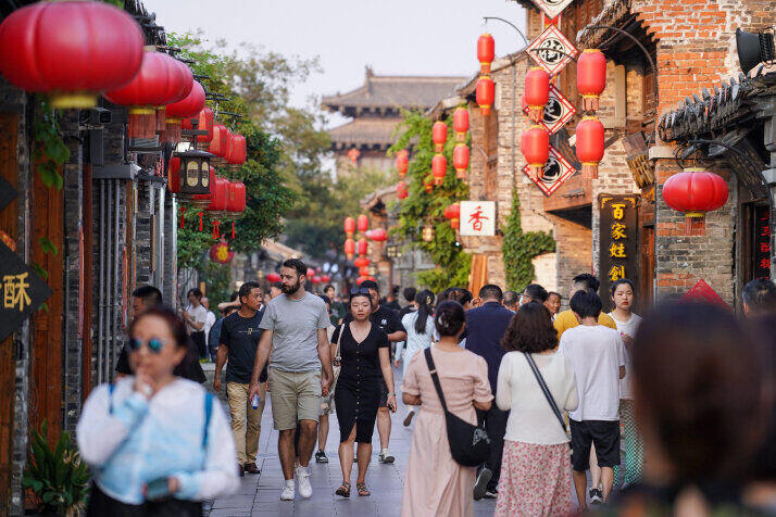 Một địa điểm du lịch ở Dương Châu, tỉnh Giang Tô, Trung Quốc. Ảnh: Xinhua