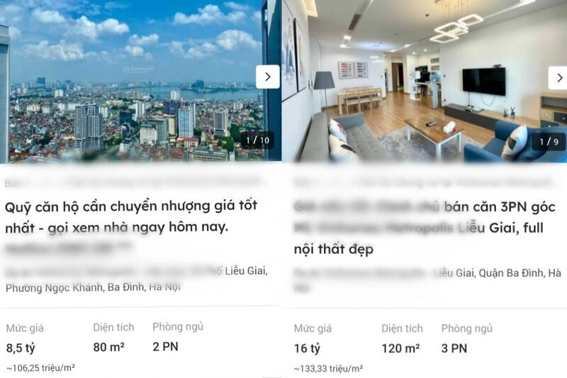 Giá chung cư Hà Nội tiến sát mốc 150 triệu đồng/m2. Ảnh: Thu Giang 