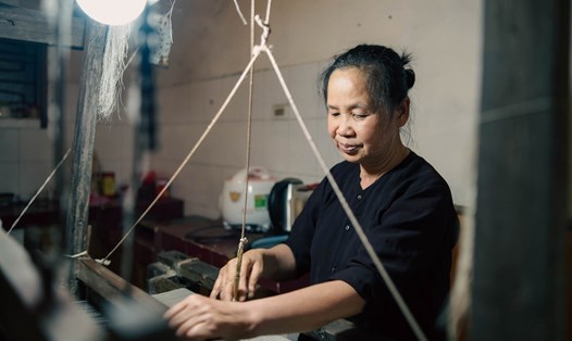 Làng nghề dệt đũi Nam Cao (huyện Kiến Xương, tỉnh Thái Bình). Ảnh: Trọng Nghĩa
