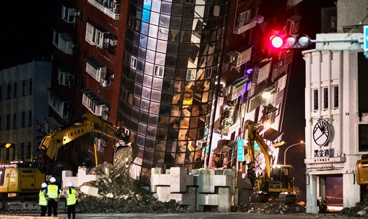 Số người bị thương trong trận động đất tại Đài Loan (Trung Quốc) đã lên tới hơn 1.000 người. Ảnh: AFP