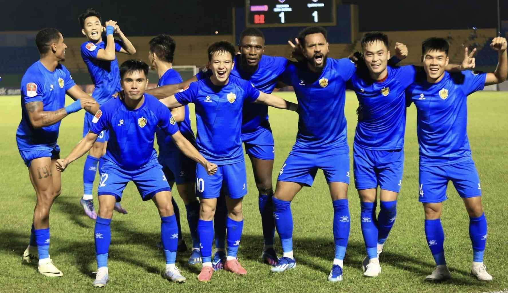 Quảng Nam FC đối diện thử thách khó khăn tại vòng 15 V.League. Ảnh: QNFC