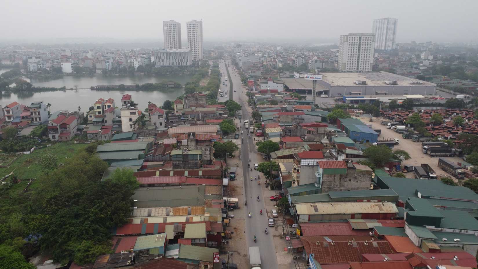 Dự án đầu tư xây dựng đường Tam Trinh có tổng chiều dài hơn 3,5 km. Ảnh: Vĩnh Hoàng