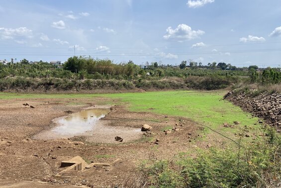 Toàn tỉnh Đắk Nông đã có 27 công trình thủy lợi đã hết nước hoặc sắp cạn kiệt nguồn nước. Ảnh: Phan Tuấn