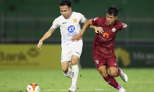 2 đội đã gặp nhau 2 lần ở mùa giải này, Nam Định thắng ở Cúp Quốc gia, Bình Định thắng tại V.League. Ảnh: VPF