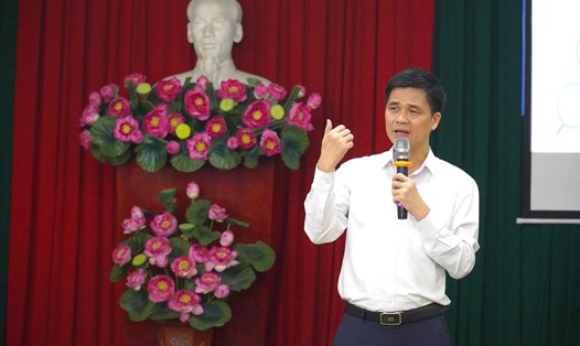 Phó Chủ tịch Tổng LĐLĐVN Ngọ Duy Hiểu phát biểu tại hội nghị triển khai Nghị quyết Đại hội XIII Công đoàn Việt Nam, giai đoạn 2023 - 2028. Ảnh: Hà Anh Chiến
