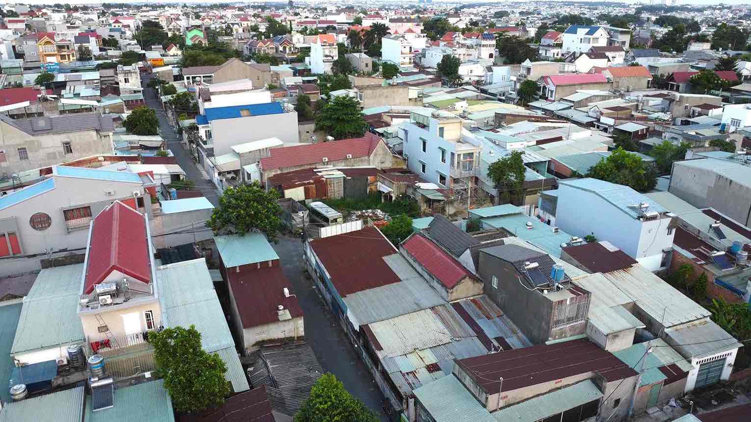 Khu vực dân cư thuộc phường Tân Phong, TP Biên Hoà xung quanh sân bay Biên Hoà. Ảnh: Hà Anh Chiến