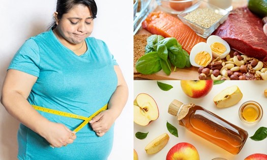 5 chế độ ăn đơn giản có thể giúp bạn giảm mỡ bụng. Đồ họa: Hồng Diệp.
