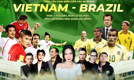 Lễ hội bóng đá Brazil - Việt Nam với sự góp mặt của các ngôi sao 2 nước được tổ chức tại TP Đà Nẵng. Ảnh: Ban tổ chức