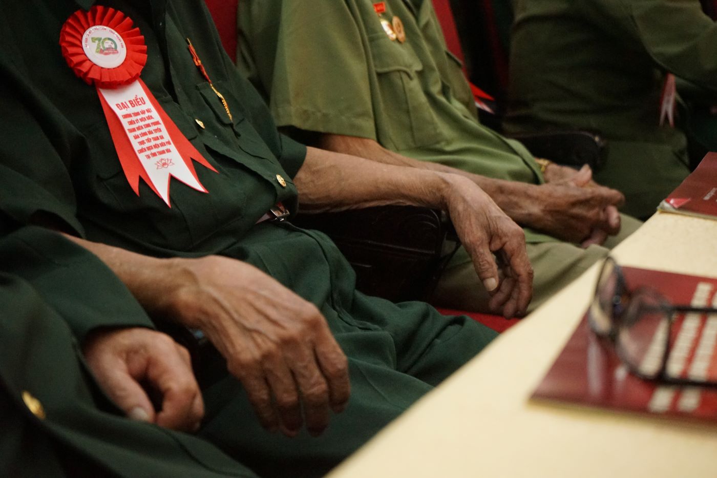 Các chiến sĩ Điện Biên năm xưa nay đã trên dưới 90 tuổi. Ảnh: Quách Du
