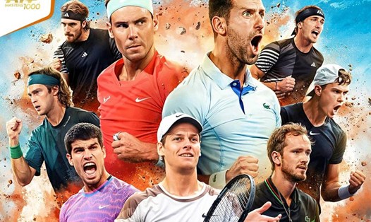 Rafael Nadal rút lui nhưng vẫn còn Novak Djokovic và nhiều tay vợt hàng đầu khác dự giải Masters 1000 đầu tiên trên sân đất nện. Ảnh: Rolex Monte-Carlo Masters