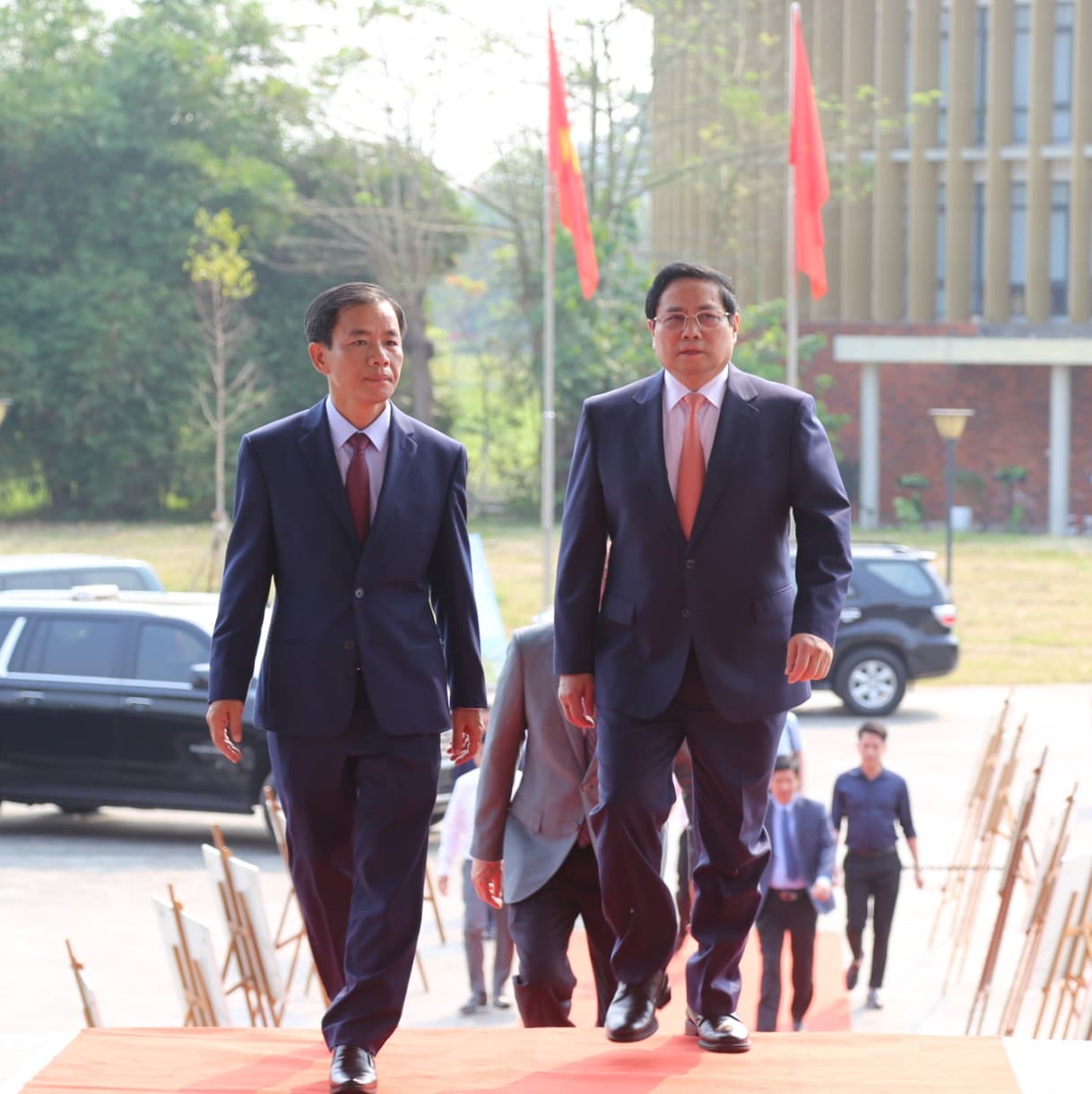 Thủ tướng Phạm Minh Chính đến dự Hội nghị công bố Quy hoạch tỉnh Thừa Thiên Huế. Ảnh: Phúc Đạt.