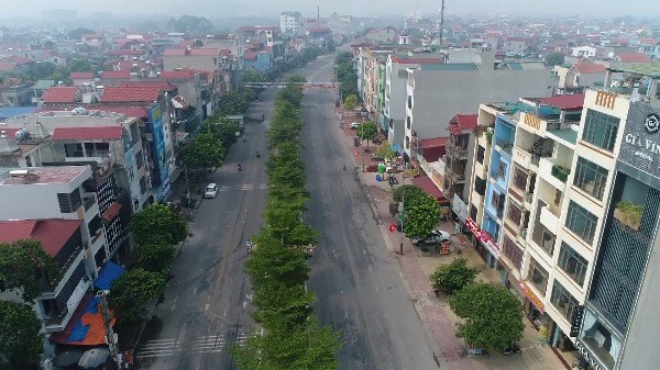Diện mạo Thị trấn Lim (huyện Tiên Du). Ảnh: Cổng thông tin điện tử huyện Tiên Du 