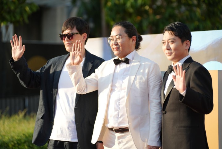 Tài tử Park Myung Hoon (ngoài cùng bên phải) tham dự HIFF 2024. Nam diễn viên từng có vai diễn đáng nhớ trong tác phẩm giành giải Oscar - “Ký sinh trùng”