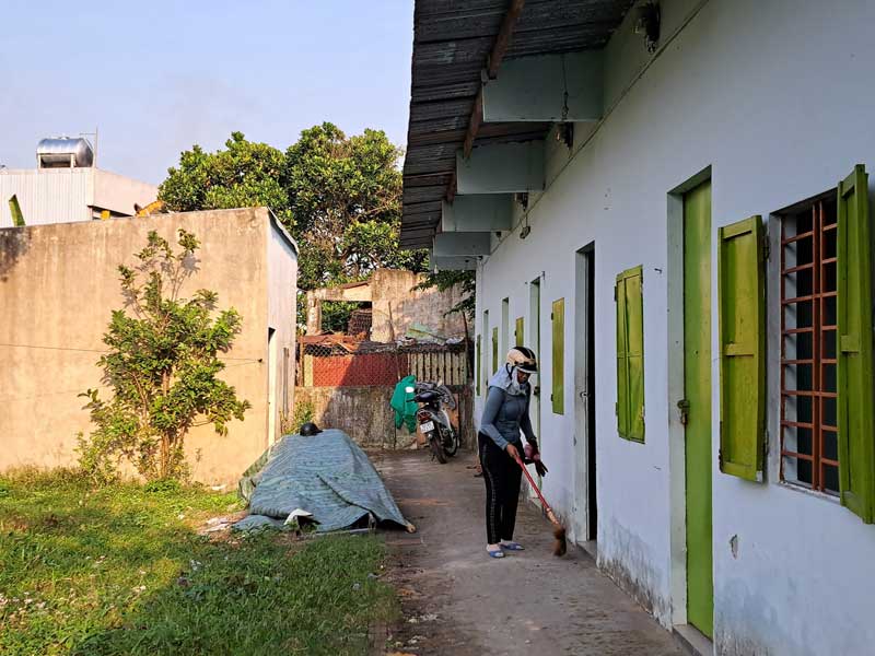 Một khu nhà trọ công nhân tại phường Hòa Khánh, quận Liên Chiểu, Đà Nẵng. Ảnh: Mỹ Linh